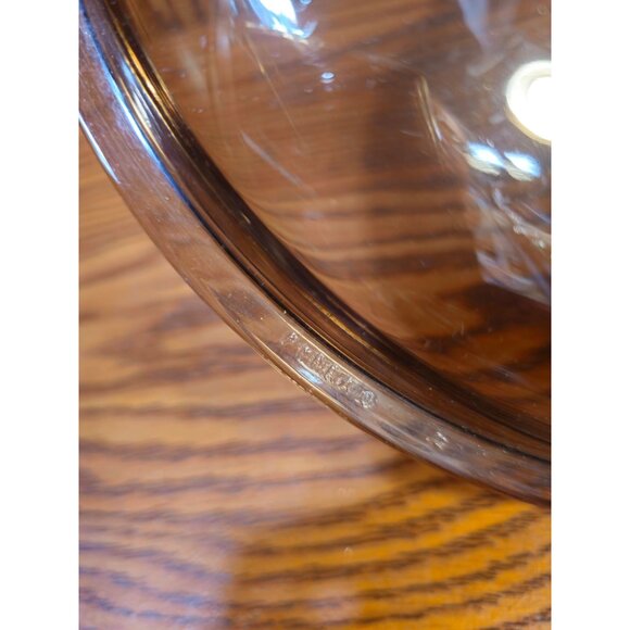 Pyrex Glasbake Amber Glass Lid10" Replacement Cover For Cookware - Picture 3 of 4